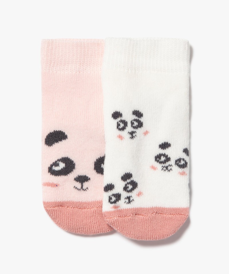 Chaussettes antidérapantes en maille bouclette bébé (lot de 2)